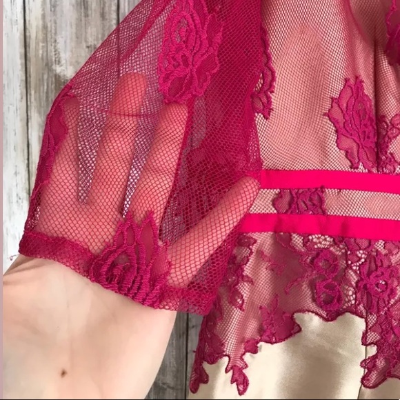 Tally Taylor Dress SZ 10 Overlay Lace Fitted VTG - Picture 4 of 8